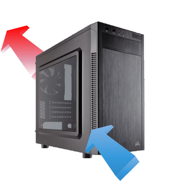 1| Exhaust fan:  sucking warm air out of the chassis