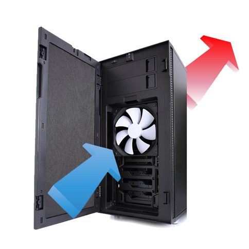 2| Forced convection by pulling cold air into the chassis