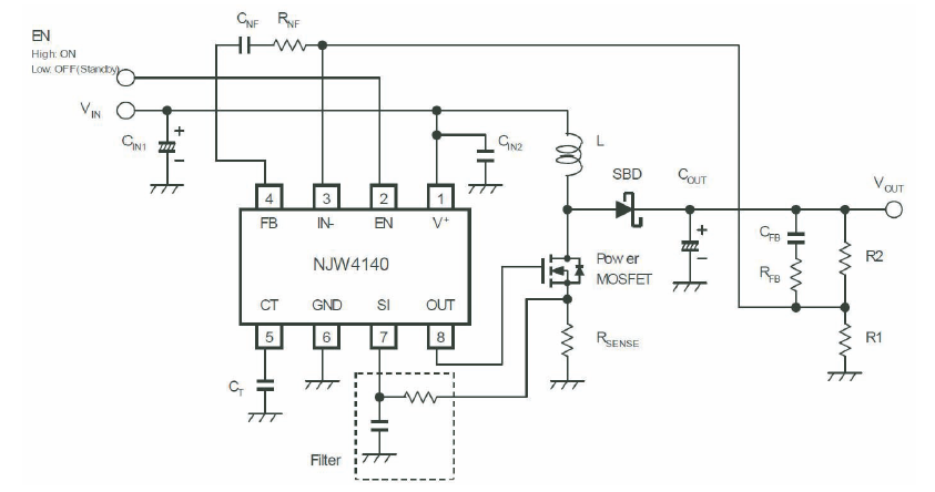 7| NJW4140 Boost üzemmódban