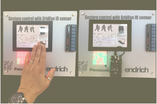1| Gesture control demo for GridEye sensor