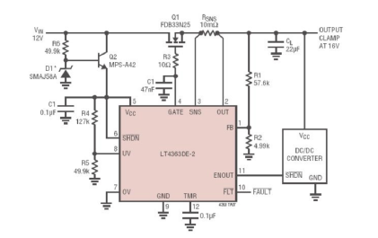 Figure: Linear Technology Load Dump Protection Application Circuit